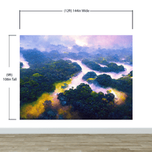 Load image into Gallery viewer, Tropical Rainforest Wall Mural Painting. #6475
