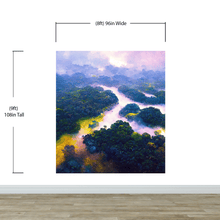 Carregar imagem no visualizador da galeria, Tropical Rainforest Wall Mural Painting. #6475
