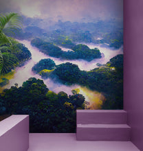 Cargar imagen en el visor de la galería, Tropical Rainforest Wall Mural Painting. #6475
