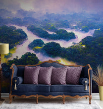 Cargar imagen en el visor de la galería, Tropical Rainforest Wall Mural Painting. #6475
