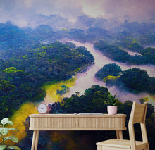 Load image into Gallery viewer, Tropical Rainforest Wall Mural Painting. #6475
