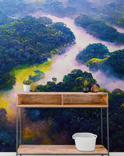 Load image into Gallery viewer, Tropical Rainforest Wall Mural Painting. #6475
