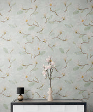 Cargar imagen en el visor de la galería, White Magnolia Wall Mural Peel and Stick Wallpaper. #6477
