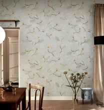 Load image into Gallery viewer, White Magnolia Wall Mural Peel and Stick Wallpaper. #6477
