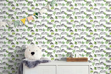 Cargar imagen en el visor de la galería, Tiger and Leopard Wallpaper Pattern. Safari Animal Print Wall Mural. #6478
