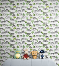 Cargar imagen en el visor de la galería, Tiger and Leopard Wallpaper Pattern. Safari Animal Print Wall Mural. #6478
