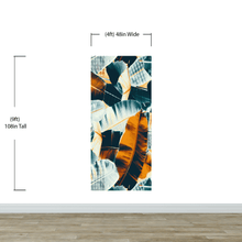 Carregar imagem no visualizador da galeria, Tropical Leaves Foliage Abstract Wall Mural. Dark Color Patterns. #6479
