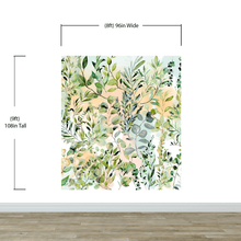 Load image into Gallery viewer, Eucalyptus Wallpaper in Pastel Color Watercolor. #6483
