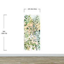 Load image into Gallery viewer, Eucalyptus Wallpaper in Pastel Color Watercolor. #6483
