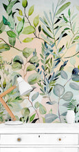 Load image into Gallery viewer, Eucalyptus Wallpaper in Pastel Color Watercolor. #6483
