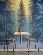 Cargar imagen en el visor de la galería, Big Sequoia Tree Wall Mural. Snow on Trees Peel and Stick Wall Mural. #6490
