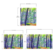 Load image into Gallery viewer, Watercolor Forest Wallpaper. Colorful Forest Peel and Stick Wall Mural. #6493
