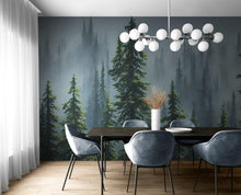 Load image into Gallery viewer, Nature Rainforest Wall Mural Wallpaper. Misty Forest Landscape. #6494
