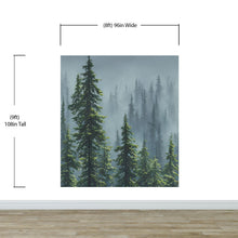 Cargar imagen en el visor de la galería, Nature Rainforest Wall Mural Wallpaper. Misty Forest Landscape. #6494
