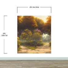 Cargar imagen en el visor de la galería, Vintage Trees in Park Wallpaper. Peel and Stick Wall Mural. #6496
