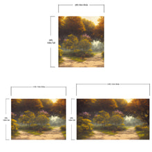 Cargar imagen en el visor de la galería, Vintage Trees in Park Wallpaper. Peel and Stick Wall Mural. #6496
