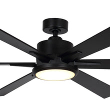 Cargar imagen en el visor de la galería, 65&quot; Amold Industrial Downrod Mount Ceiling Fan with Lighting and Remote Control
