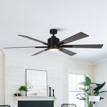 Cargar imagen en el visor de la galería, 65&quot; Bendan Industrial Downrod Mount Ceiling Fan with Lighting and Remote Control
