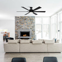 Carregar imagem no visualizador da galeria, 65&quot; Amold Industrial Downrod Mount Ceiling Fan with Lighting and Remote Control
