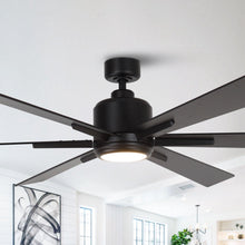 Load image into Gallery viewer, 65&quot; Bendan Industrial Downrod Mount Ceiling Fan with Lighting and Remote Control
