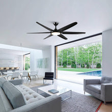 Load image into Gallery viewer, 65&quot; Industrial DC Motor Downrod Mount Ceiling Fan with Lighting and Remote Control
