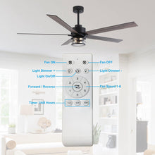 Load image into Gallery viewer, 65&quot; Modern Reversible Ceiling Fan with Lighting and Remote Control
