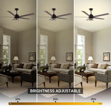 Cargar imagen en el visor de la galería, 65&quot; Modern Reversible Ceiling Fan with Lighting and Remote Control
