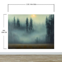 Load image into Gallery viewer, Misty Forest Wallpaper, Peel and Stick Wall Mural. #6501
