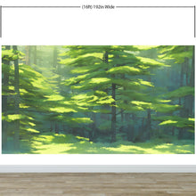 Load image into Gallery viewer, Evergreen Forest Wall Mural. Peel and Stick Wallpaper. #6502
