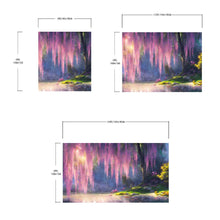 Load image into Gallery viewer, Enchanted Forest with Pink Cherry Blossom Tree Wall Mural. #6504
