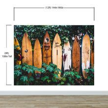 Cargar imagen en el visor de la galería, Surfboards Wall Mural. Peel and Stick Wallpaper. Summer Tropical Beach Theme Decor. #6509
