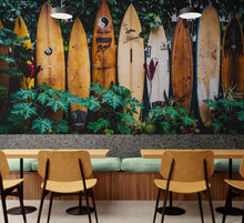 Load image into Gallery viewer, Surfboards Wall Mural. Peel and Stick Wallpaper. Summer Tropical Beach Theme Decor. #6509
