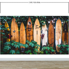 Carregar imagem no visualizador da galeria, Surfboards Wall Mural. Peel and Stick Wallpaper. Summer Tropical Beach Theme Decor. #6509
