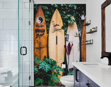 Cargar imagen en el visor de la galería, Surfboards Wall Mural. Peel and Stick Wallpaper. Summer Tropical Beach Theme Decor. #6509
