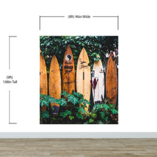 Cargar imagen en el visor de la galería, Surfboards Wall Mural. Peel and Stick Wallpaper. Summer Tropical Beach Theme Decor. #6509
