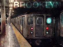 Load image into Gallery viewer, Brooklyn Art Wallpaper. Subway 6 Train Peel and Stick Wall Mural #6516
