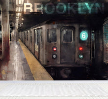 Load image into Gallery viewer, Brooklyn Art Wallpaper. Subway 6 Train Peel and Stick Wall Mural #6516
