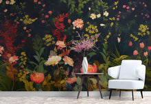 Cargar imagen en el visor de la galería, Chinoiserie Flowers Wallpaper. Asian Wall Art Mural #6517
