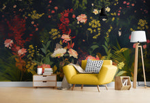 Cargar imagen en el visor de la galería, Chinoiserie Flowers Wallpaper. Asian Wall Art Mural #6517
