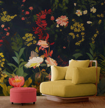 Cargar imagen en el visor de la galería, Chinoiserie Flowers Wallpaper. Asian Wall Art Mural #6517
