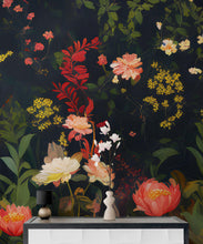 Cargar imagen en el visor de la galería, Chinoiserie Flowers Wallpaper. Asian Wall Art Mural #6517
