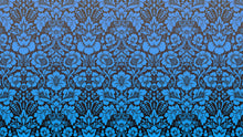 Load image into Gallery viewer, Damask Wallpaper Blue Color on Dark Background Pattern Wallpaper Peel and Stick Wall Mural Home Decor #6518
