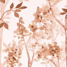 Load image into Gallery viewer, Sepia Tone Nursery Woodland Forest Wallpaper. Watercolor Birch Tree Forest Wall Mural. #6526
