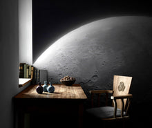 Load image into Gallery viewer, Moon Wallpaper. Black and White Wall Decor. #6532
