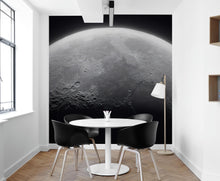 Load image into Gallery viewer, Moon Wallpaper. Black and White Wall Decor. #6532
