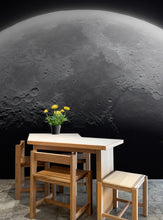 Load image into Gallery viewer, Moon Wallpaper. Black and White Wall Decor. #6532
