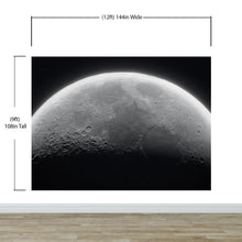 Cargar imagen en el visor de la galería, Moon Wallpaper. Black and White Wall Decor. #6532
