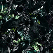 Cargar imagen en el visor de la galería, Tropical Leaves In a Dark Jungle Background Wallpaper #6536
