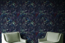 Cargar imagen en el visor de la galería, Pastel Color Tropical Leaves In a Dark Jungle Background Wallpaper #6537
