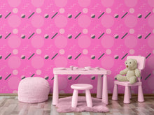 Cargar imagen en el visor de la galería, 80&#39;s Wallpaper Neon Pink. 90’s Vintage Pink Memphis Wallpaper. I Love 80s. #6539
